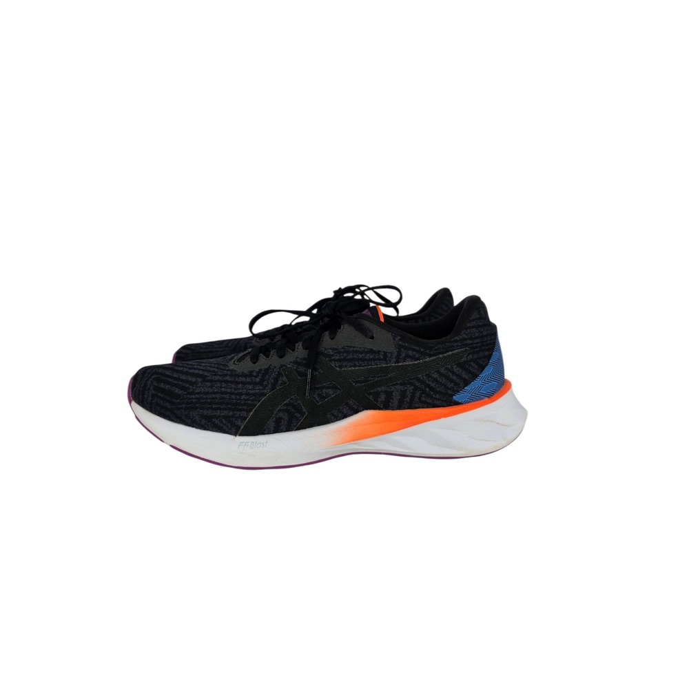 ASICS Roadblast Running Shoes Womens 10 Black Knit FF Blast Athletic Sneakers